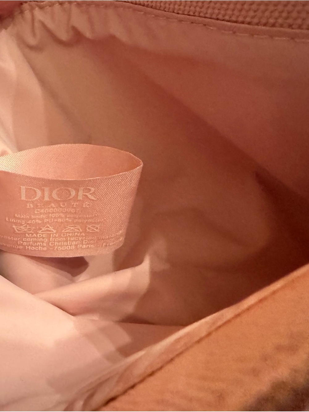 Christian Dior baby pink CD logo makeup travel purse pouch bag - Picture 5 of 5